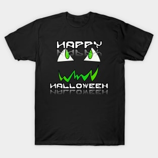 Jack O Lantern Face - Happy Halloween Costume - Glowing Green T-Shirt